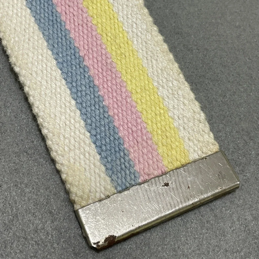 Vintage Belt 100% Cotton Metal Buckle Gait Mobility Unisex 48